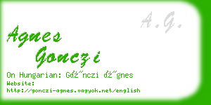 agnes gonczi business card